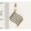 Кулон Xuping Позолота 18K Волнистые дорожки голубого циркония фото №2 Кулон Xuping Позолота 18K Волнистые дорожки голубого циркония фото №2