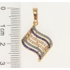 Кулон Xuping Позолота 18K Волнистые дорожки разноцветного циркония фото №2 Кулон Xuping Позолота 18K Волнистые дорожки разноцветного циркония фото №2