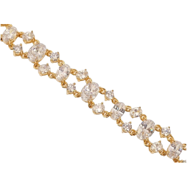 Браслет Xuping Позолота 18K Очарование длина с доп.замком 17,18.5см х 6-10мм фото №7 Браслет Xuping Позолота 18K Очарование длина с доп.замком 17,18.5см х 6-10мм фото №7
