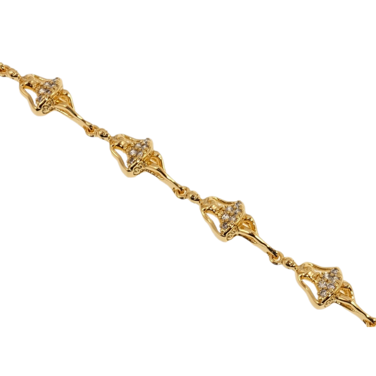 Браслет Xuping Позолота 18K Танцовщица длина с доп.замком 17,19см х 7мм фото №13
