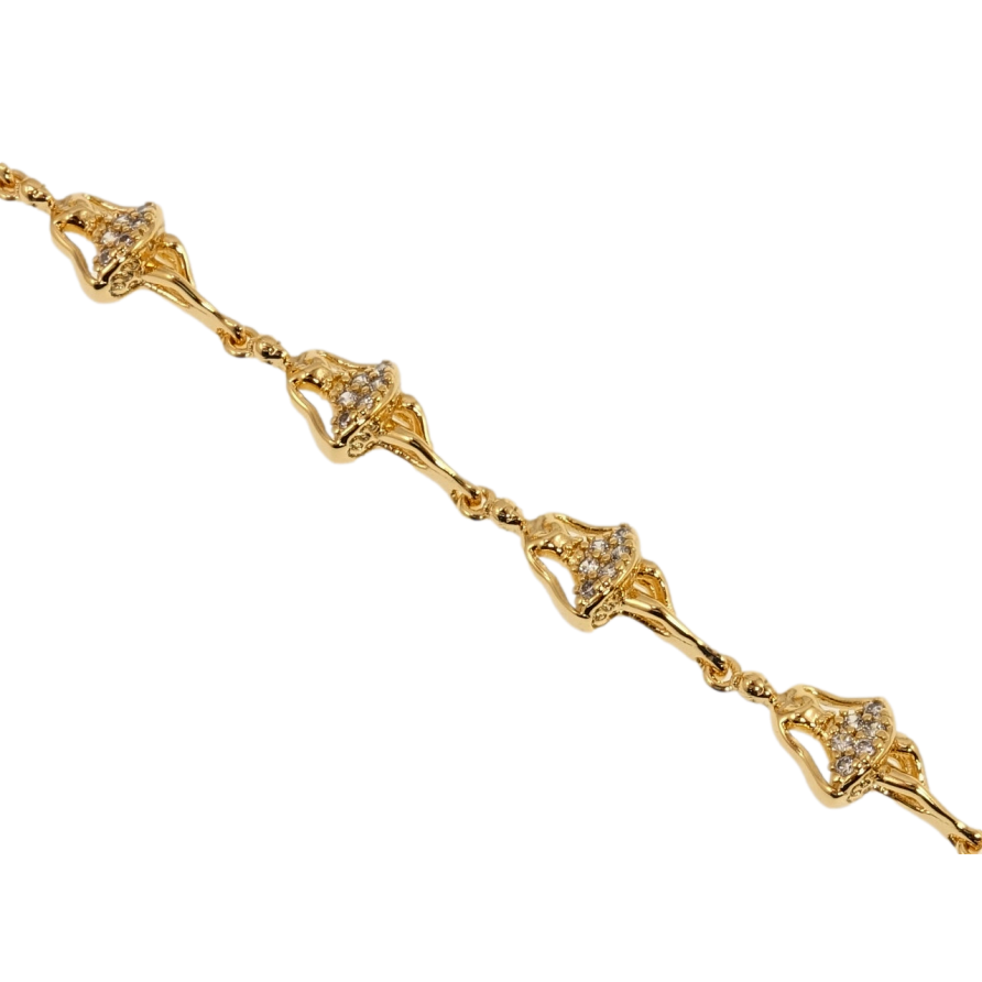 Браслет Xuping Позолота 18K Танцівниця довжина з дод. замком 17,19см х 7мм фото №1 Браслет Xuping Позолота 18K Танцівниця довжина з дод. замком 17,19см х 7мм фото №1
