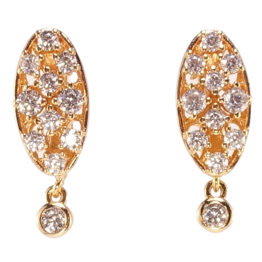 Серьги Xuping M&L Цвет 18K английский замок Овалы с кристаллами фото №1