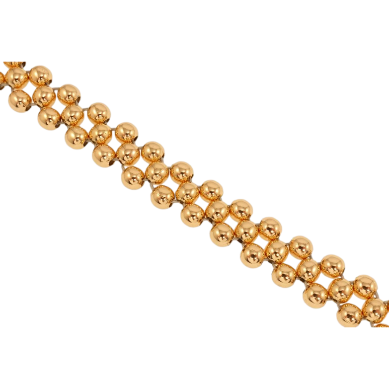 Браслет Xuping Позолота 18K Плетение из бусин длина с доп.цепочкой 17.5-20см х 10мм фото №2
