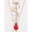 Кулон Xuping 18K с кр-ми Swarovski на цепочке Кристаллы Red Magma длина 39,5-44,5см х 1мм фото №2
