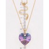 Кулон Xuping 18K с кр-ми Swarovski на цепочке Кристальное сердце Paradise Shine длина 39,5-44,5см х 1мм фото №2