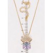 Кулон Xuping 18K з кр-ми Swarovski на ланцюжку Куб Paradise Shine на ромбі з кристалами довжина 40-45,5см х 1мм фото №2