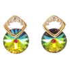 Сережки Xuping колір 18K з кристалами Swarovski пусети "Кристал Vitrail Medium в скріпці ромб" фото №2 Сережки Xuping колір 18K з кристалами Swarovski пусети "Кристал Vitrail Medium в скріпці ромб" фото №2