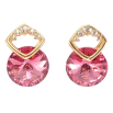 Серьги Xuping цвет 18K с кристаллами Swarovski пусеты "Кристалл Rose в скрепке ромб с кристаллами" фото №2 Серьги Xuping цвет 18K с кристаллами Swarovski пусеты "Кристалл Rose в скрепке ромб с кристаллами" фото №2