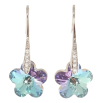 Серьги Xuping цвет Родий с кристаллами Swarovski французский замок "Кристальные цветочки Paradise Shine" фото №2 Серьги Xuping цвет Родий с кристаллами Swarovski французский замок "Кристальные цветочки Paradise Shine" фото №2