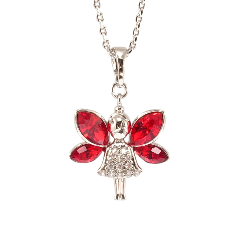 Кулон Xuping колір Родій з кр-ми Swarovski на ланцюжку Фея з кристалами Light Siam дл. 34-39см х 1мм фото №5