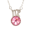 Кулон Xuping цвет Родий с кр-ми Swarovski на цепочке "Кристалл Rose знак Зодиака Дева" дл. 42,5-47см х 1мм фото №2 Кулон Xuping цвет Родий с кр-ми Swarovski на цепочке "Кристалл Rose знак Зодиака Дева" дл. 42,5-47см х 1мм фото №2