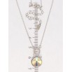 Кулон Xuping цвет Родий с кр-ми Swarovski на цепочке "Кристалл АВ знак Зодиака Лев" дл. 42,5-47см х 1мм фото №3