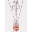 Кулон Xuping колір Родій з кр-ми Swarovski на ланцюжку Кристал Rose Peach з квіточкою дл. 39-44см х 2мм фото №2 Кулон Xuping колір Родій з кр-ми Swarovski на ланцюжку Кристал Rose Peach з квіточкою дл. 39-44см х 2мм фото №2