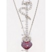 Кулон Xuping колір Родій з кр-ми Swarovski на ланцюжку Кристал Dark Red з квіточкою дл. 39-44см х 2мм фото №2 Кулон Xuping колір Родій з кр-ми Swarovski на ланцюжку Кристал Dark Red з квіточкою дл. 39-44см х 2мм фото №2