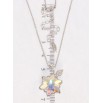 Кулон Xuping колір Родій з кр-ми Swarovski на ланцюжку Кристальна квіточка АВ дл. 41-47см х 2мм фото №2