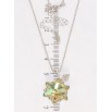 Кулон Xuping колір Родій з кр-ми Swarovski на ланцюжку Кристальна квіточка Citrine Shimmer дл. 40.5-45.5см х 1мм фото №2
