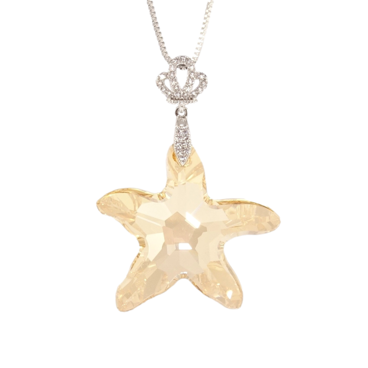 Кулон Xuping колір Родій з кр-ми Swarovski на ланцюжку Кристальна зірка Golden Shadow дл. 40-45см х 1мм фото №22 Кулон Xuping колір Родій з кр-ми Swarovski на ланцюжку Кристальна зірка Golden Shadow дл. 40-45см х 1мм фото №22