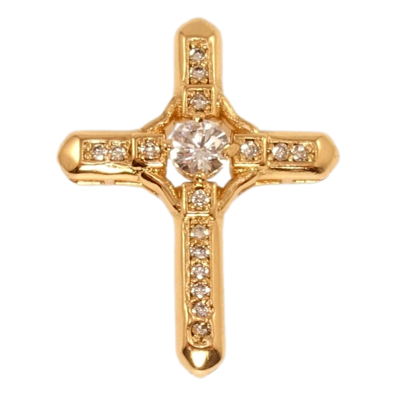 Кулон Xuping Позолота 18K Декоративний Хрест з інкрустацією цирконієм маленька петелька фото №11 Кулон Xuping Позолота 18K Декоративний Хрест з інкрустацією цирконієм маленька петелька фото №11