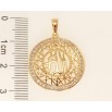 Кулон Xuping Позолота 18K Резная мусульманская подвеска с надписью в кольце циркония фото №2