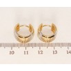 Сережки Xuping Позолота 18K+Родій колечки Широкі з різьбленим візерунком фото №2 Сережки Xuping Позолота 18K+Родій колечки Широкі з різьбленим візерунком фото №2