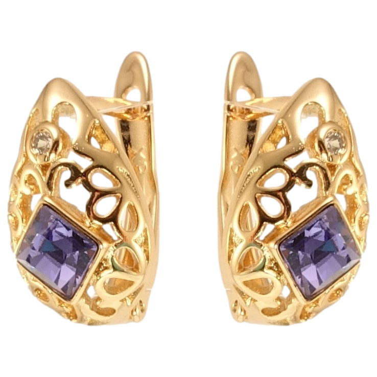 Сережки Xuping колір 18K з кристалами Swarovski англійський замок Ажурні крапельки з кристалом Tanzanite фото №12 Сережки Xuping колір 18K з кристалами Swarovski англійський замок Ажурні крапельки з кристалом Tanzanite фото №12