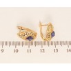 Серьги Xuping цвет 18K с кристаллами Swarovski английский замок Ажурные капельки с кристаллом Tanzanite фото №2