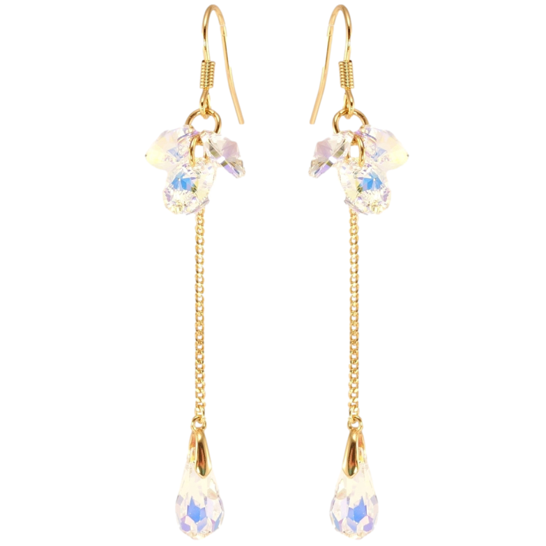 Серьги Xuping цвет 18K с кристаллами Swarovski французский замок Подвески с гроздью кристаллов Shimmer фото №8