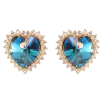 Серьги Xuping цвет 18K с кристаллами Swarovski пусеты "Сердечки Metallic Blue в обрамлении кристаллов" фото №2 Серьги Xuping цвет 18K с кристаллами Swarovski пусеты "Сердечки Metallic Blue в обрамлении кристаллов" фото №2