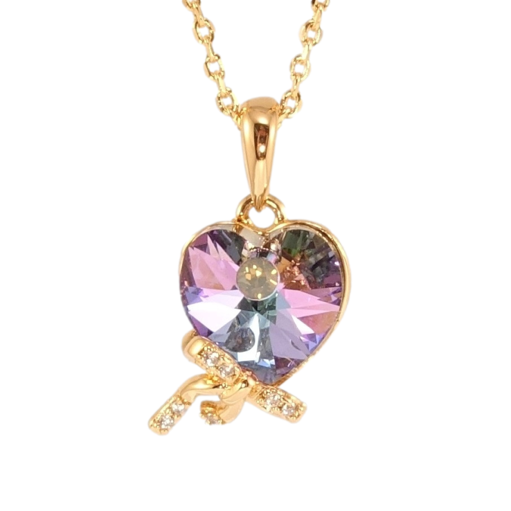 Кулон Xuping колір 18K з кр-ми Swarovski на ланцюжку Серце Paradise Shine з бантом довжина 40-45см х 1мм фото №17 Кулон Xuping колір 18K з кр-ми Swarovski на ланцюжку Серце Paradise Shine з бантом довжина 40-45см х 1мм фото №17