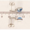 Серьги Xuping цвет Родий с кристаллами Swarovski пусеты Замочки с кристаллами Aquamarine фото №2 Серьги Xuping цвет Родий с кристаллами Swarovski пусеты Замочки с кристаллами Aquamarine фото №2