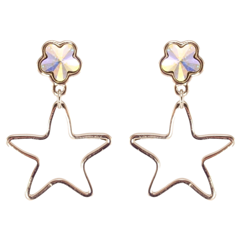 Сережки Xuping колір Родій з кристалами Swarovski пусети Зірочки з кристалами АВ фото №15 Сережки Xuping колір Родій з кристалами Swarovski пусети Зірочки з кристалами АВ фото №15