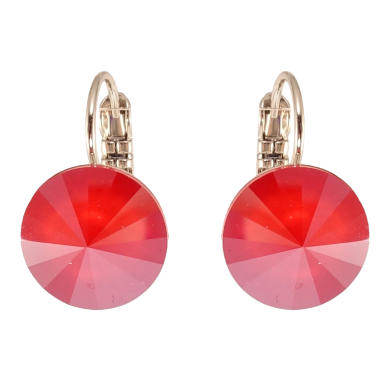 Сережки Xuping колір Родій з кристалами Swarovski французький замок Кристали Royal Red на дужках ø 12мм фото №24 Сережки Xuping колір Родій з кристалами Swarovski французький замок Кристали Royal Red на дужках ø 12мм фото №24
