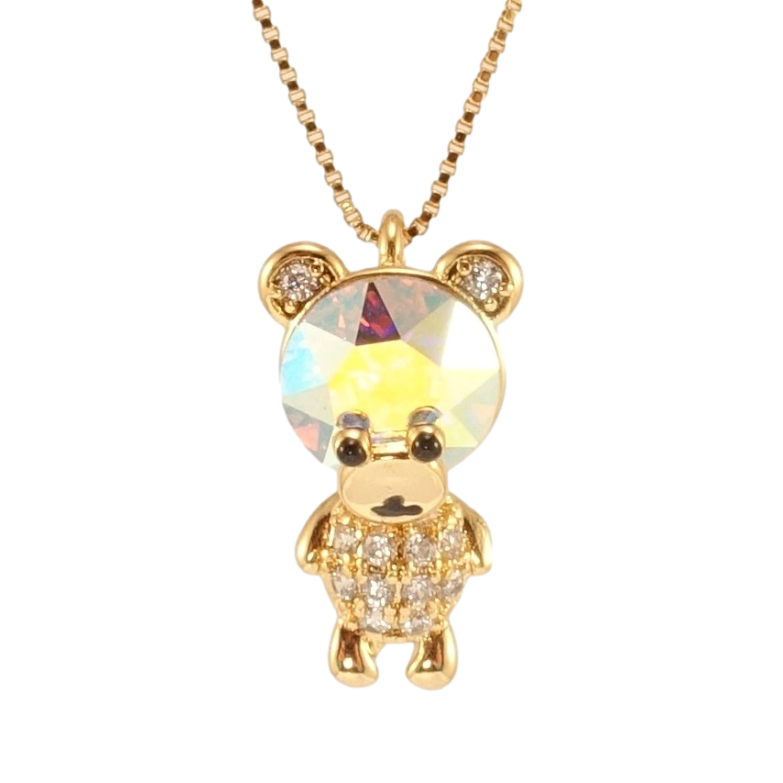 Кулон Xuping колір 18K з кр-ми Swarovski на ланцюжку Ведмедик з кристалом АВ довжина 41-46см х 1мм фото №5 Кулон Xuping колір 18K з кр-ми Swarovski на ланцюжку Ведмедик з кристалом АВ довжина 41-46см х 1мм фото №5