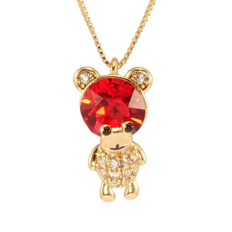 Кулон Xuping колір 18K з кр-ми Swarovski на ланцюжку Ведмедик з кристалом Light Siam довжина 41-46см х 1мм фото №21 Кулон Xuping колір 18K з кр-ми Swarovski на ланцюжку Ведмедик з кристалом Light Siam довжина 41-46см х 1мм фото №21