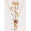 Кулон Xuping колір 18K з кр-ми Swarovski на ланцюжку Ведмедик з кристалом Rose довжина 41-46см х 1мм фото №2