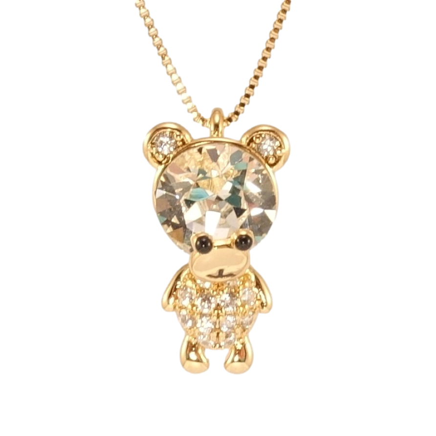 Кулон Xuping колір 18K з кр-ми Swarovski на ланцюжку Ведмедик з кристалом Clear довжина 40-45см х 1мм фото №1 Кулон Xuping колір 18K з кр-ми Swarovski на ланцюжку Ведмедик з кристалом Clear довжина 40-45см х 1мм фото №1