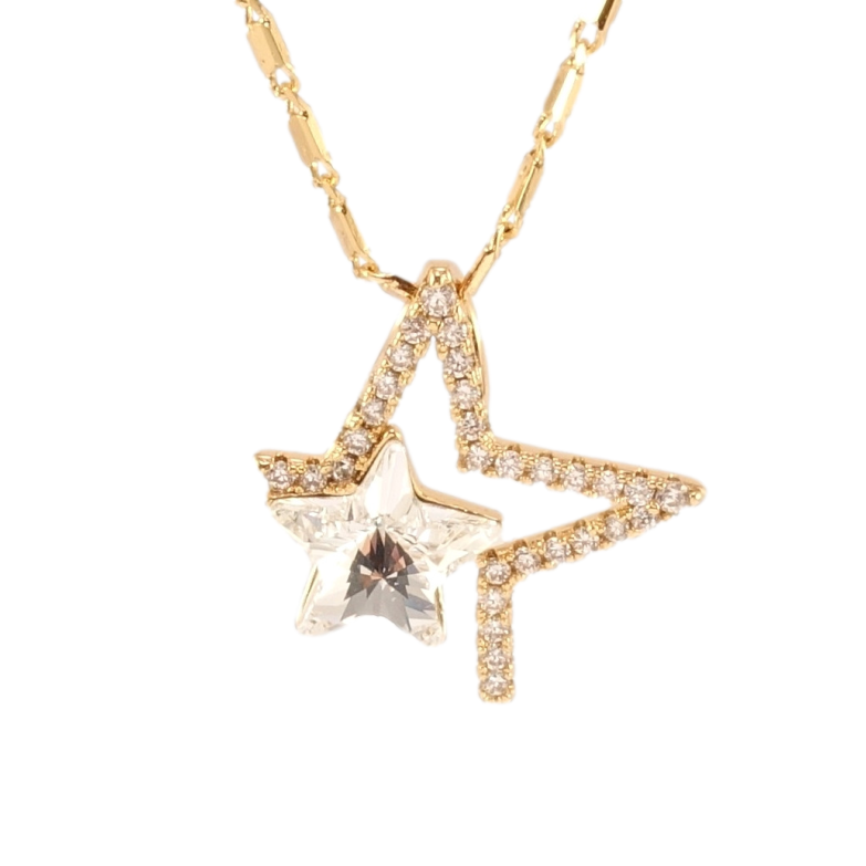 Кулон Xuping колір 18K з кр-ми Swarovski на ланцюжку Зірка з кристалом Clear довжина 40-45см х 2мм фото №12