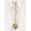 Кулон Xuping цвет 18K с кр-ми Swarovski на цепочке Сатурн кристалл Vitrail Medium длина 39-45см х 1мм фото №2