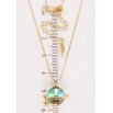 Кулон Xuping колір 18K з кр-ми Swarovski на ланцюжку Сатурн кристал Erinite Shimmer довжина 39-44см х 1мм фото №2 Кулон Xuping колір 18K з кр-ми Swarovski на ланцюжку Сатурн кристал Erinite Shimmer довжина 39-44см х 1мм фото №2