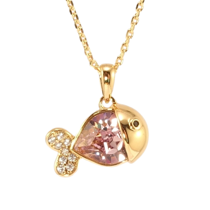 Кулон Xuping колір 18K з кр-ми Swarovski на ланцюжку Рибка з кристалом Rose довжина 39-44см х 1мм фото №7 Кулон Xuping колір 18K з кр-ми Swarovski на ланцюжку Рибка з кристалом Rose довжина 39-44см х 1мм фото №7