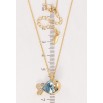 Кулон Xuping колір 18K з кр-ми Swarovski на ланцюжку Рибка з кристалом Aquamarine довжина 39-44см х 1мм фото №2