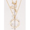 Кулон Xuping цвет 18K с кр-ми Swarovski на цепочке Веночек с кристаллом АВ и жемчужинами длина 40-45см х фото №2