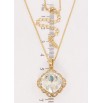 Кулон Xuping колір 18K з кр-ми Swarovski на ланцюжку Кристал Clear у ромбовій оправі довжина 39-44см х 1мм фото №2 Кулон Xuping колір 18K з кр-ми Swarovski на ланцюжку Кристал Clear у ромбовій оправі довжина 39-44см х 1мм фото №2