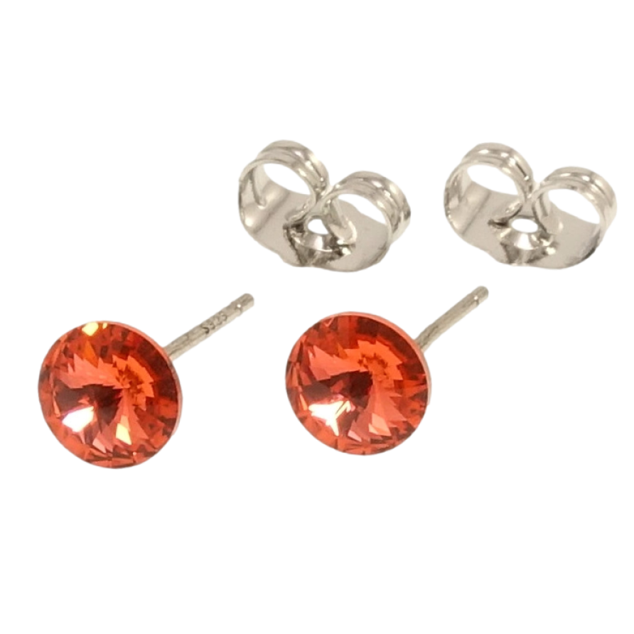 Серьги Xuping цвет Родий с кристаллами Swarovski пусеты Кристаллы Red Magma ø 6мм фото №1 Серьги Xuping цвет Родий с кристаллами Swarovski пусеты Кристаллы Red Magma ø 6мм фото №1
