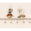Серьги Xuping цвет Родий с кристаллами Swarovski пусеты Сатурн кристаллы Copper и Capri Blue фото №2 Серьги Xuping цвет Родий с кристаллами Swarovski пусеты Сатурн кристаллы Copper и Capri Blue фото №2