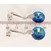 Сережки Xuping колір Родій з кристалами Swarovski пусети Підвіски з кристалом Capri Blue ø 14мм фото №2 Сережки Xuping колір Родій з кристалами Swarovski пусети Підвіски з кристалом Capri Blue ø 14мм фото №2
