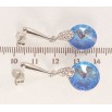 Серьги Xuping цвет Родий с кристаллами Swarovski пусеты Подвески с кристаллом Ocean Delite ø 14мм фото №2 Серьги Xuping цвет Родий с кристаллами Swarovski пусеты Подвески с кристаллом Ocean Delite ø 14мм фото №2