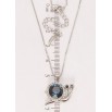 Кулон Xuping колір Родій з кр-ми Swarovski на ланцюжку Равлик із кристалом Montana дл. 41-46см х 1мм фото №2 Кулон Xuping колір Родій з кр-ми Swarovski на ланцюжку Равлик із кристалом Montana дл. 41-46см х 1мм фото №2