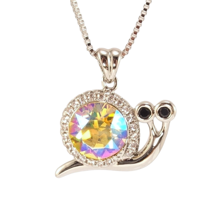 Кулон Xuping колір Родій з кр-ми Swarovski на ланцюжку Равлик із кристалом Citrine Shimmer дл. 40-45см х 1мм фото №20 Кулон Xuping колір Родій з кр-ми Swarovski на ланцюжку Равлик із кристалом Citrine Shimmer дл. 40-45см х 1мм фото №20