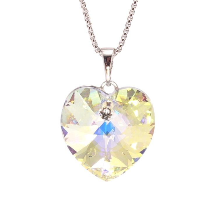 Кулон Xuping колір Родій з кр-ми Swarovski на ланцюжку Кристальне серце Shimmer дл. 40-45см х 1мм фото №25 Кулон Xuping колір Родій з кр-ми Swarovski на ланцюжку Кристальне серце Shimmer дл. 40-45см х 1мм фото №25